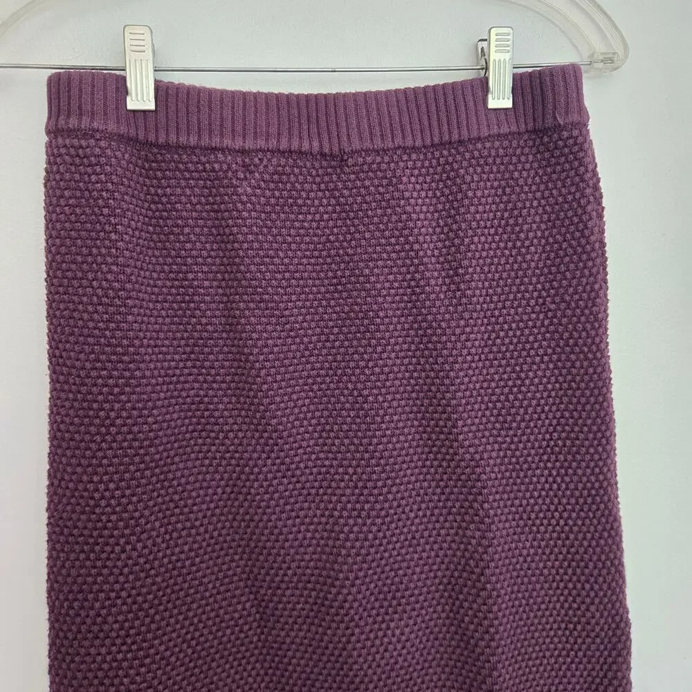 Free People Beach Womens Hailee Knit Midi Skirt Waffle Sweater Comfortable Small